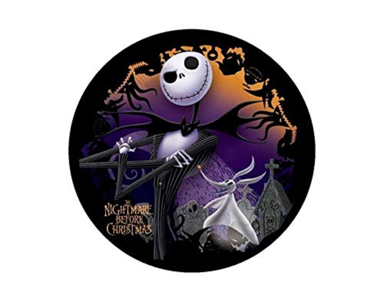 JACK Nightmare Before Christmas ROUND Edible Icing Image Cake topper Birthday Decoration sugar sheet Skellington sally halloween party
